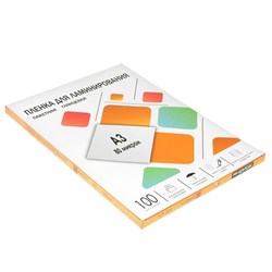 Пленка для ламинирования A3 303х426 мм, 80 мкм, 100 штук, глянцевые, Гелеос - фото 51368679