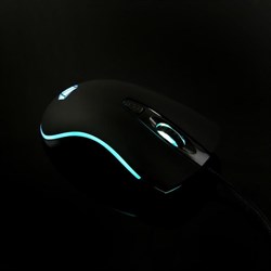 Мышь Qumo Onyx RGB M73, игровая, проводная, оптическая, 2400 dpi,  4 кнопки, USB,RGB, чёрная - фото 51368752