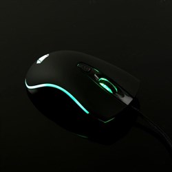 Мышь Qumo Onyx RGB M73, игровая, проводная, оптическая, 2400 dpi,  4 кнопки, USB,RGB, чёрная - фото 51368755