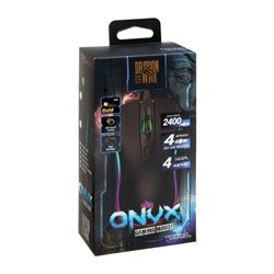 Мышь Qumo Onyx RGB M73, игровая, проводная, оптическая, 2400 dpi,  4 кнопки, USB,RGB, чёрная - фото 51368756