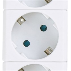 Сетевой фильтр duwi, 5 розеток, 5 м, 10 А, ПВС 3х0.75 мм2, с з/к, 2 USB, со шторками, белый - фото 51369171