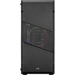Корпус Aerocool Menace Saturn FRGB-G-BK-v1, без БП, ATX, Midi-Tower, черный - фото 51369612