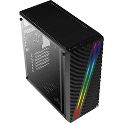 Корпус Aerocool Streak-A-BK-v1, без БП, ATX, Midi-Tower, черный - фото 51369657