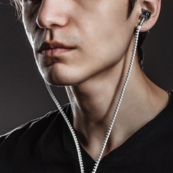 Наушники LuazON VBT 1.10 «Молния», вакуумные, микрофон, белые - фото 51370460