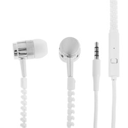 Наушники LuazON VBT 1.10 «Молния», вакуумные, микрофон, белые - фото 51370461