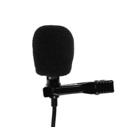 Микрофон на прищепке G-101, 16000 Гц, -32 дБ, 2.2 кОм, Jack 3.5 мм, 1.5 м, чёрный - фото 51370486
