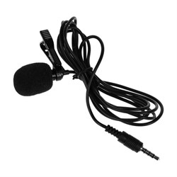 Микрофон на прищепке G-101, 16000 Гц, -32 дБ, 2.2 кОм, Jack 3.5 мм, 1.5 м, чёрный - фото 51370488