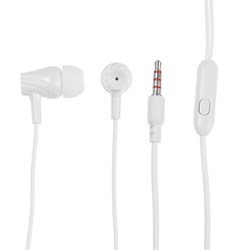 Наушники Krutoff HF-T83, вкладыши, микрофон, 106 дБ, 16 Ом, Jack 3.5 мм, кабель 1 м, белые - фото 51370579