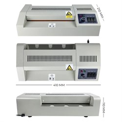 Ламинатор A4 60-250 мкм, 4 вала, скорость 60 см/мин, Гелеос FGK 230 - фото 51371003