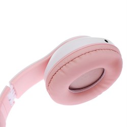 Наушники беспроводные, с ушками кошки, MYBIT W-32, Bluetooth 5.0, с микрофоном, AUX, microSD, MP3, 400 мАч, розовые - фото 51371640