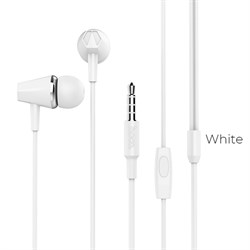 Наушники Hoco M34, проводные, вакуумные, микрофон, Jack 3.5 мм, 1.2 м, белые - фото 51371760