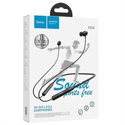 Наушники спортивные беспроводные, Hoco ES53, вакуумные, Bluetooth 5.0, с микрофоном, 100 мАч, чёрные - фото 51371914