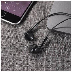 Наушники Hoco M55, проводные, вкладыши, микрофон, Jack 3.5, кабель 1.2 м, чёрные - фото 51371946