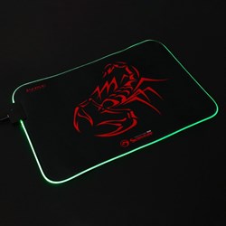 Коврик для мыши MARVO MG08, игровой, 350x250x4 мм, подсветка, чёрный - фото 51372629