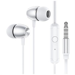 Наушники Borofone BM57 Platinum, вакуумные, микрофон, Jack 3.5 мм, кабель 1 м, серые - фото 51372808