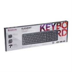 Клавиатура Defender Element HB-520, проводная, мембранная, 104 клавиш, USB, чёрная - фото 51372913