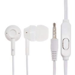 Наушники Blast BAH-217 Mobile, вакуумные, микрофон, Jack 3.5 мм, кабель 1 м, белые - фото 51372931