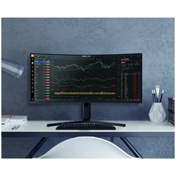 Монитор Xiaomi Curved Monitor, 34", VA, 3440x1440, 144Гц, 4мс, D-Sub, HDMI, DVI, DP черный - фото 51372963