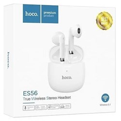 Наушники беспроводные Hoco ES56, TWS, вкладыши, Bluetooth 5.1, 30/320 мАч, белые - фото 51372998