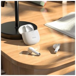 Наушники беспроводные Hoco ES56, TWS, вкладыши, Bluetooth 5.1, 30/320 мАч, белые - фото 51373000