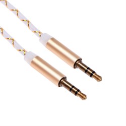 Кабель аудио AUX OXION AUX018, Jack 3.5 мм(m)-Jack 3.5 мм(m), 1м, золотой - фото 51373011