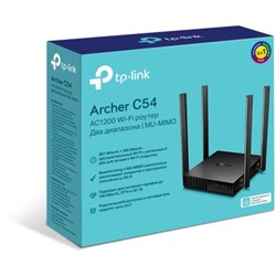 Wi-Fi роутер TP-Link Archer C54, 1167 Мбит/с, 4 порта 100 Мбит/с, чёрный - фото 51373409