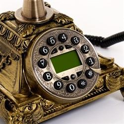 Ретро-телефон «Амес», громкая связь, 18×24×25 см, позолота - фото 51373463