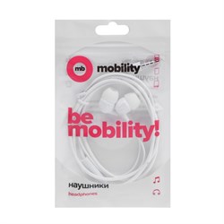 Наушники mObility mt-26, вакуумные, микрофон, 3.5 мм, 1 м, белые - фото 51373844