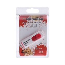 Флешка OltraMax 250, 4 Гб, USB2.0, чт до 15 Мб/с, зап до 8 Мб/с, красная - фото 51373910