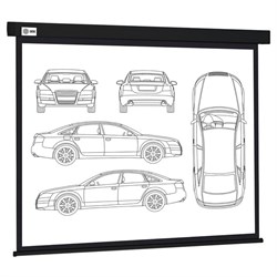 Экран Cactus 213x213см CS-PSW-213X213-BK, 1:1, настенно-потолочный, рулонный, черный - фото 51374532