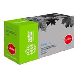 Картридж Cactus CS-C711C для Canon LBP5300 (6000k), голубой - фото 51374803