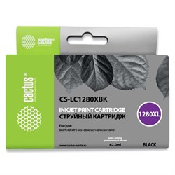Картридж Cactus CS-LC1280XBK, (MFC-J6510/6910DW), для Brother, чёрный - фото 51375081