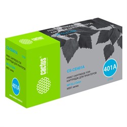 Картридж Cactus CS-CE401A CE401A, для HP CLJ M551, 6000 страниц, цвет голубой - фото 51375410