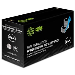 Картридж Cactus CS-CE505X-MPS CE505XX, для HP LaserJet P2050 /P2055, 13000 страниц, цвет чёрный - фото 51375424