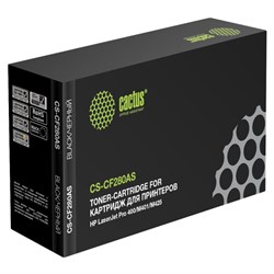 Картридж Cactus CS-CF280AS CF280A, для HP LJ Pro 400/M401/M425, 2700 страниц, цвет чёрный - фото 51375473