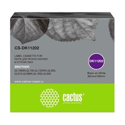 Картридж Cactus CSDK11202 DK11202, для Brother QL500/QL550/QL700/QL800, цвет чёрный - фото 51376207