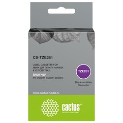 Картридж ленточный Cactus CS-TZE261 TZe-261, для Brother PT- P900W, P950W, 9700PC, цвет чёрный - фото 51376218