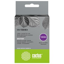 Картридж Cactus CSTZESE4 TZeSE4, для Brother PTP700/P750W/P900W/P950W, цвет чёрный - фото 51376225