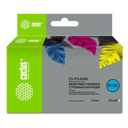 Картридж Cactus CS-3YL83AE 912XL, ограничение прошивки, для HP OJ 8012/8014, 10,5 мл, цвет жёлтый - фото 51376229