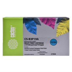 Картридж Cactus CS-B3P19A №727, для HP DJ T920/T1500, 130 мл, цвет голубой - фото 51376233