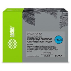 Картридж Cactus CS-CB336 №140XL, для HP DJ D4263/D4363/J5783/J6413/PSC C4273, 29 мл, цвет чёрный - фото 51376310