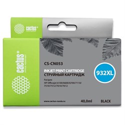 Картридж струйный Cactus CS-CN053 №932XL, для HP DJ 6600, 40 мл, цвет чёрный - фото 51376344