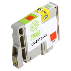 Картридж Cactus CS-EPT0547 T0547, для Epson SP R800/R1800, 16,2мл , цвет красный - фото 51376377