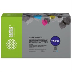 Картридж Cactus CS-EPT693200 T6932, для Epson SCT3000/T3070/T3200/T5000/5200, 350 мл, цвет голубо - фото 51376396