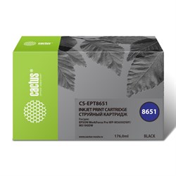 Картридж струйный Cactus CS-EPT8651 T8651, для Epson WF5190/5690, 8000 страниц, цвет чёрный - фото 51376409