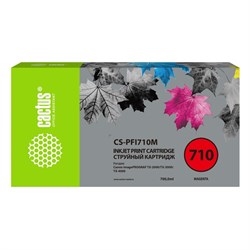 Картридж Cactus CS-PFI710M, для Canon imagePROGRAF TX-2000/TX-3000/TX-4000, 700 мл, цвет пурпурны - фото 51376489
