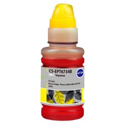 Чернила Cactus CS-EPT6734 T6734, для Epson L800/L810/L850/L1800, 100мл, жёлтые - фото 51376926