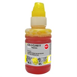 Чернила Cactus CS-I-CLI481Y, для Canon Pixma TR7540/TR8540/TS6140/TS8140, 100мл, жёлтые - фото 51377009