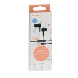 Наушники Exployd EX-HP-1162, вакуумные, микрофон, 108 дБ, 32 Ом, 3.5 мм, 1.2м, черные - фото 51377475