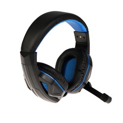 Наушники Gembird MHS-G215, игровые, микрофон, 3.5 мм, 2м, чёрно-синие - фото 51377653